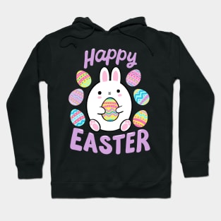 Happy Easter Day Cute Easter bunny holding an egg Hoodie